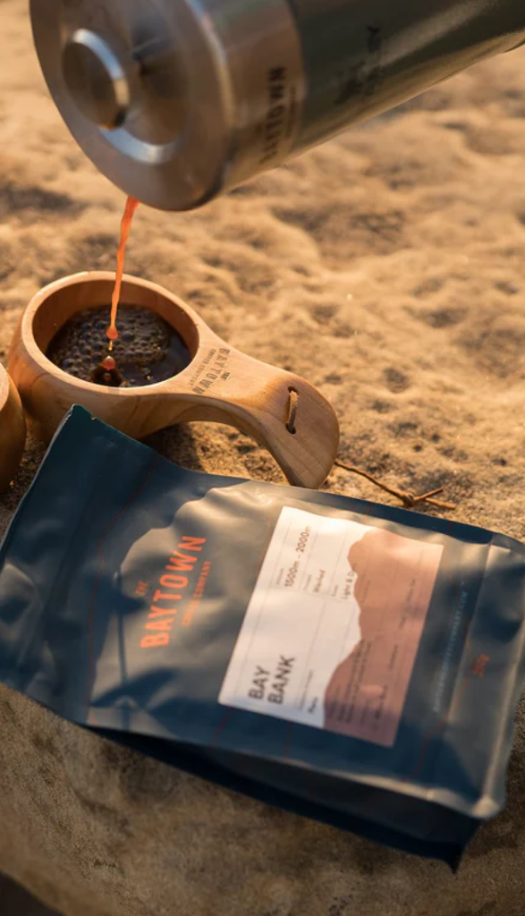 Bt Beach Coffee being poured on the beach